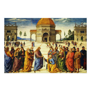 Poster Christ Donner les clés à saint Pierre