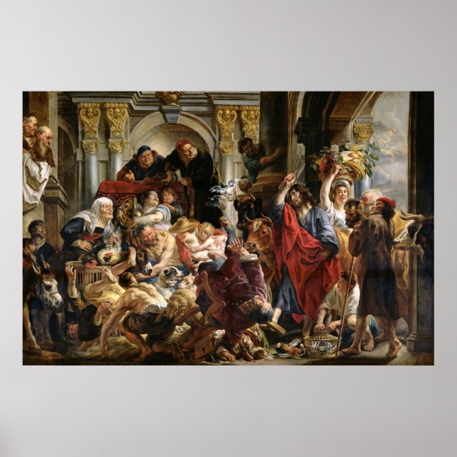Poster Christ Driving the Merchants from the Temple (Devant)