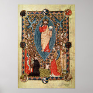 Poster Christ en Majesté avec les saints