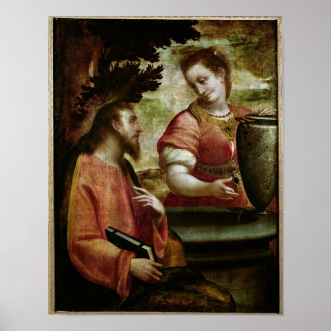 Poster Christ et la femme de Samarie, c.1575-80 (Devant)