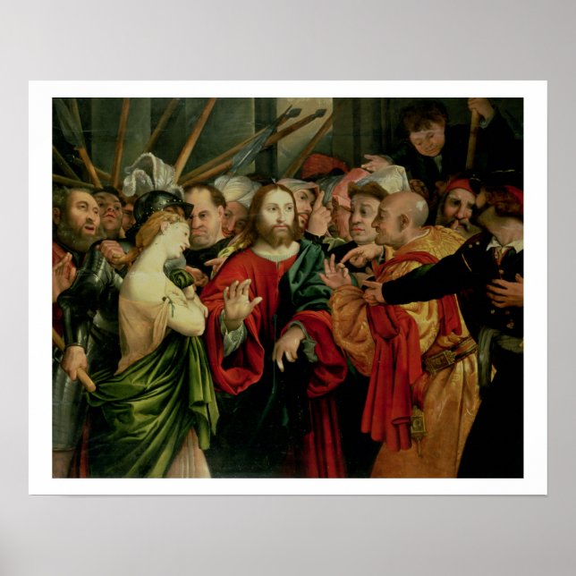 Poster Christ et la femme prise en adultère 2 (Devant)