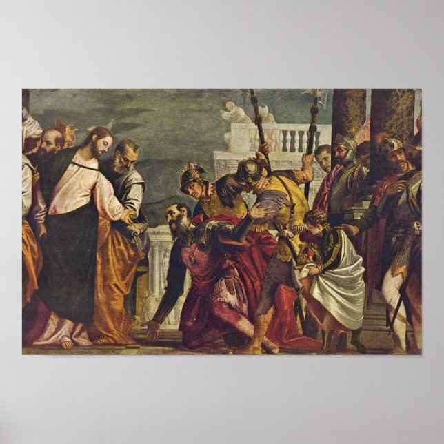 Poster Christ Et Le Centurion De Capernaüm Par Véronèse (Devant)