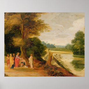 Poster Christ guérir l'homme aveugle