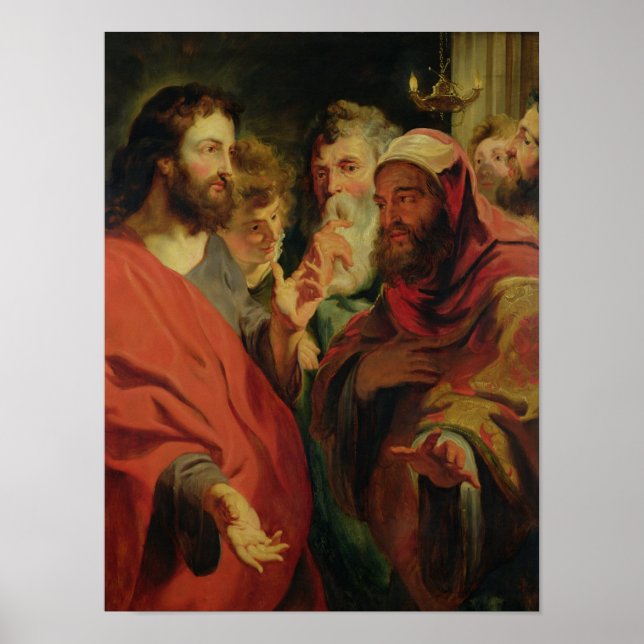 Poster Christ instruit Nicodemus (Devant)
