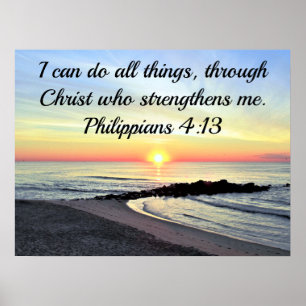POSTER CHRIST IS MY STRENGTH PHILIPPIANS 4:13