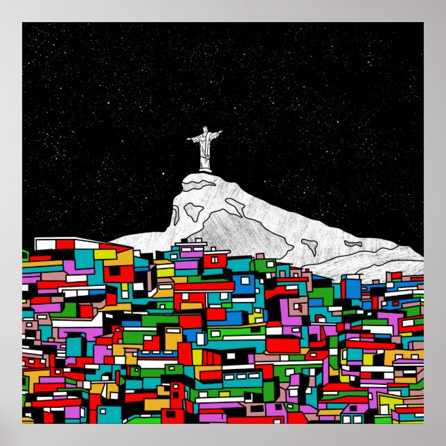 Poster Christ le Rédempteur Favela (Devant)