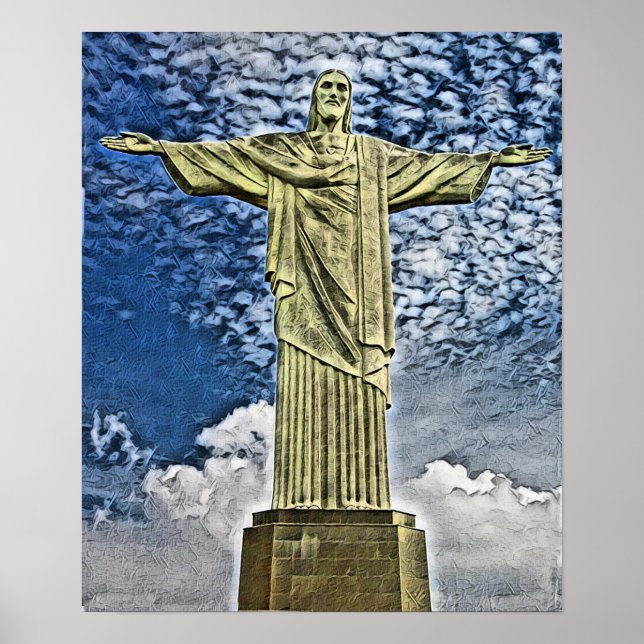 Poster Christ le Rédempteur Rio (Devant)