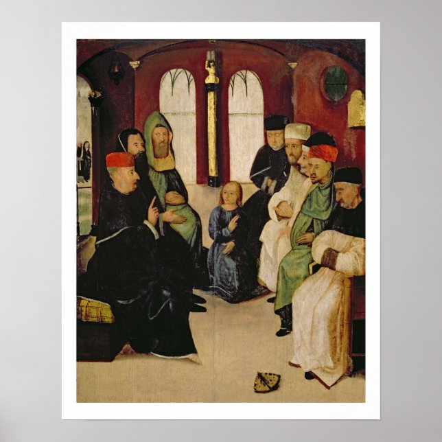 Poster Christ parmi les médecins (huile sur panneau) (Devant)