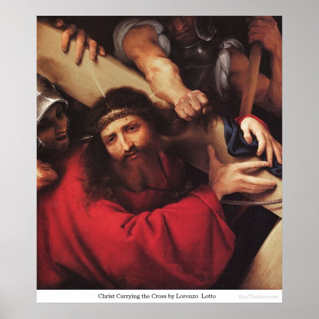 Poster Christ portant la croix par Lorenzo Lotto (Devant)