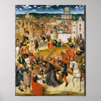 Christ Portant la Croix Vintage Art Antique