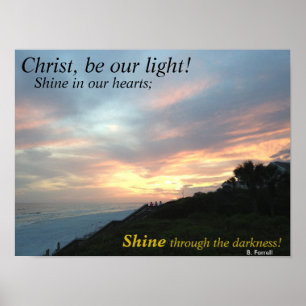 Poster Christ, soyez notre lumière !