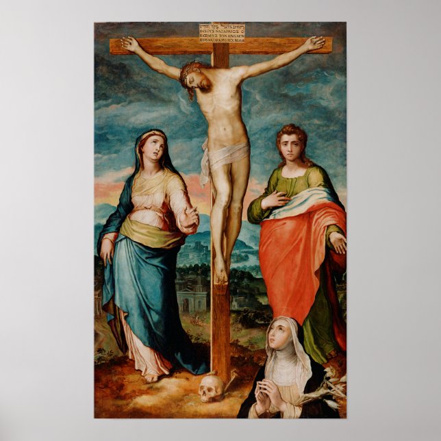 Poster Christ sur la croix avec les saints (Devant)