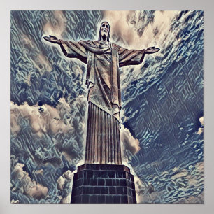 Poster Christ the redeemer statue
