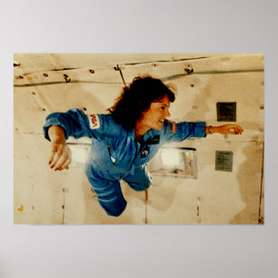 Poster Christa McAuliffe En Formation Sans Poids