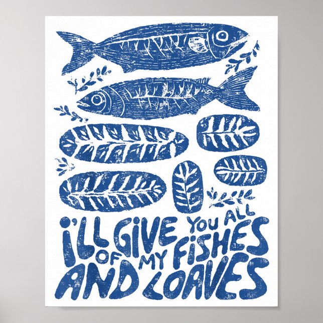 Poster Christian 2 Fishes 5 Breads 5000 Against  (Devant)