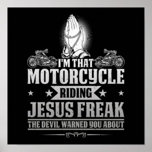 Poster Christian Biker I's That Motorcycle Riding Jesus