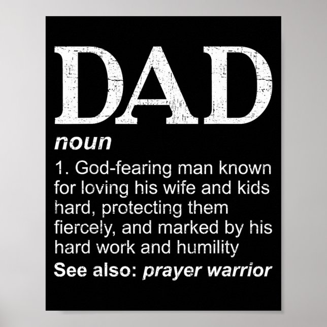 Poster Christian Dad Definition Fathers Day Dad  (Devant)
