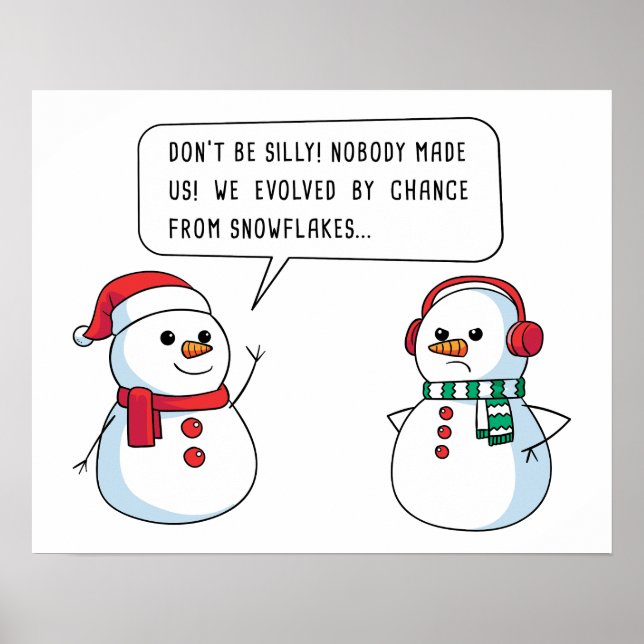 Poster Christian Faith Apologtics Snowman - Noël (Devant)