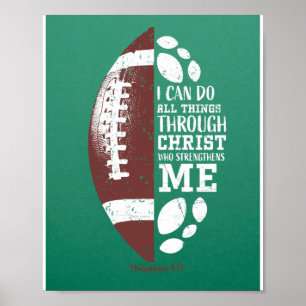 Poster Christian Football Cadeaux Ados Garçons Enfants Ho