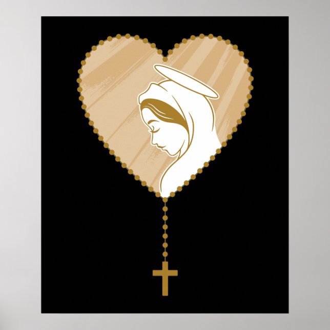 Poster Christian Holy Rosary (Devant)