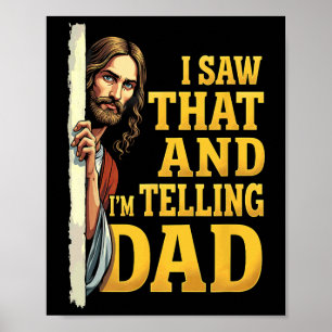 Poster Christian Jésus J'ai vu que je dis à papa 1