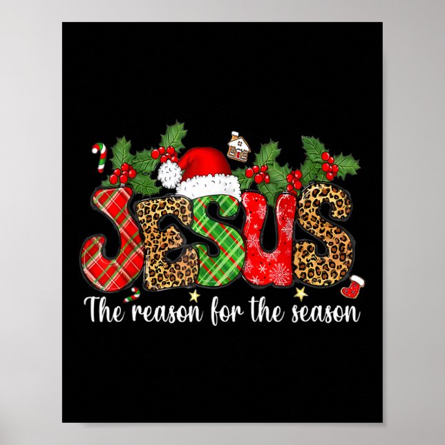 Poster Christian Jesus La Raison Noël Fête Saison Chr (Devant)