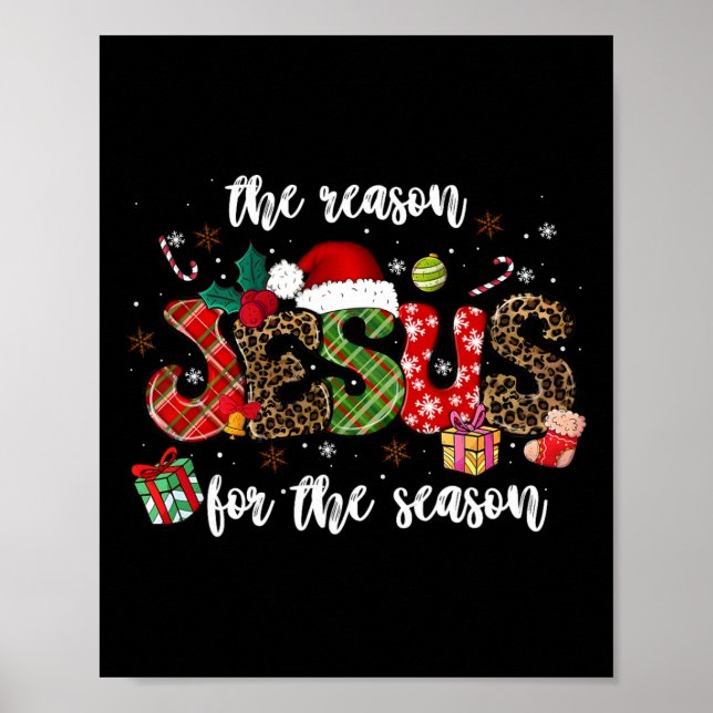 Poster Christian Jesus La Raison Noël Fête Saison Chr (Devant)