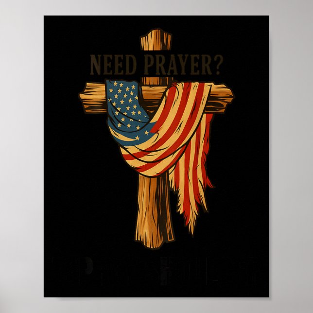 Poster Christian Jesus Tap Me On The Shoulder Cross Usa F (Devant)