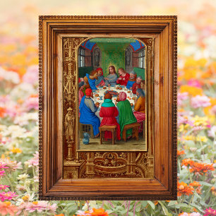 Poster Christian La Dernière Cène Jésus Eucharistie Pâque