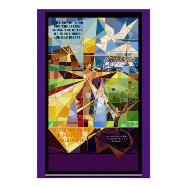 Poster Christian Lent Bannière de Pâques (Devant)