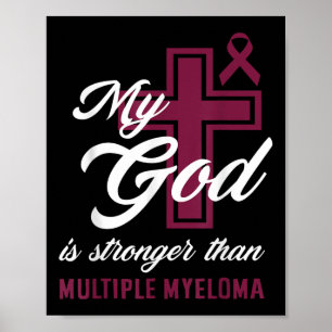 Poster Christian Mon Dieu Est Plus Fort Que Le Myélome Mu