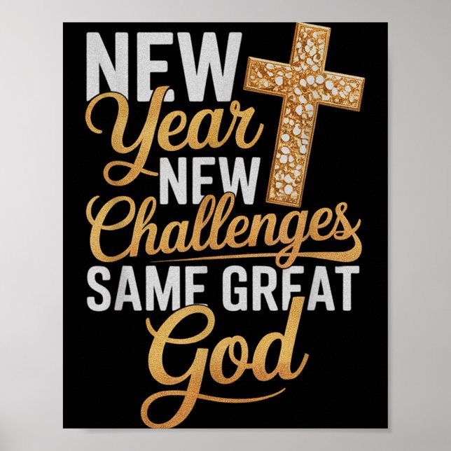 Poster Christian New Years 2026 Happy New Year Same Great (Devant)