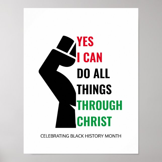 Poster Christian OUI I CAN Black History Mois (Devant)