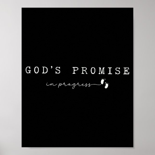 Poster Christian Pregnancy God'promise In Progresfaith Ba (Devant)