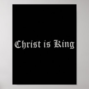 Poster Christianisme Christ est Roi Jésus Cathol