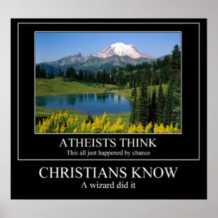 Poster CHRISTIANS KNOW - a wizard did it