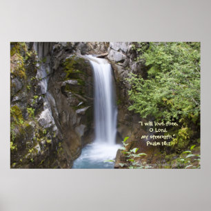 Poster Christine Waterfall HDR Imprimer avec texte écrit