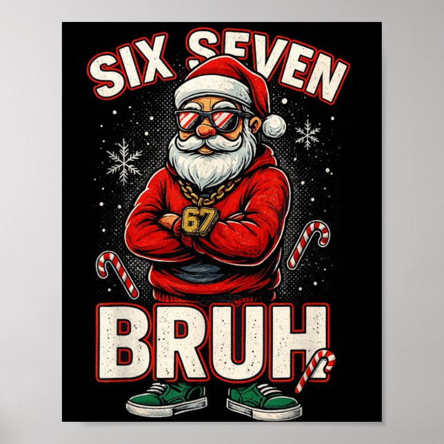 Poster Christmas 67 Meme Design Funny Six Seven Hands 6 7 (Devant)