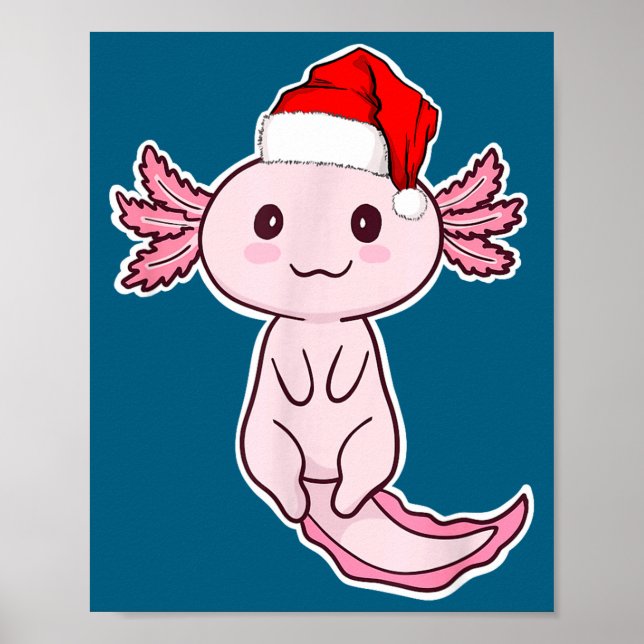 Poster Christmas Axolotl  (Devant)