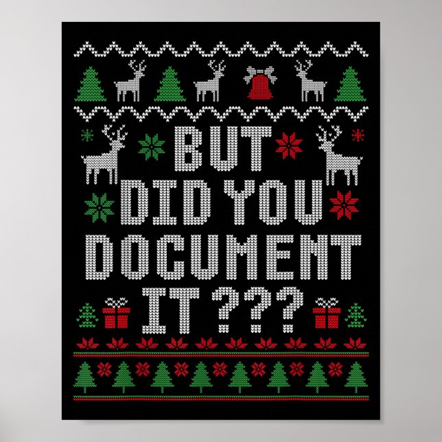 Poster Christmas But Did You Doent It Ugly Office Sweater (Devant)