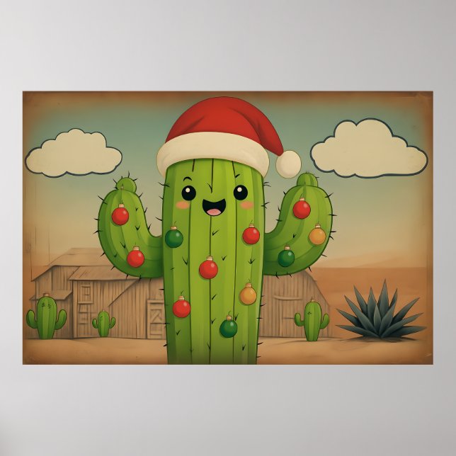 Poster Christmas Cactus (Devant)