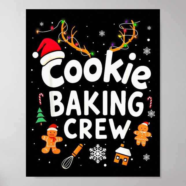 Poster Christmas Cookie Baking Crew Family Baking Team Fu (Devant)