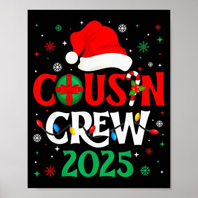 Poster Christmas Cousin Crew 2025 Xmas Funny Matching Fam (Devant)