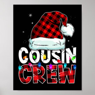 Poster Christmas Cousin Crew Buffalo rouge plaid Pajamas