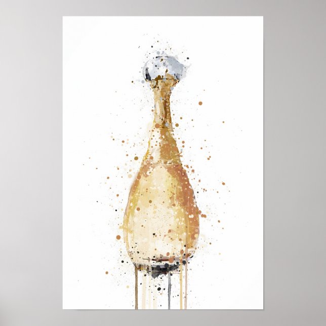 Poster Christmas Gift Fragrance Bottle 'Gold' (Devant)
