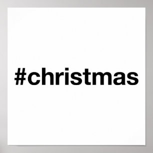 Poster CHRISTMAS Hashtag