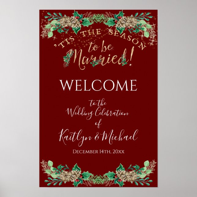 Poster Christmas Holly Gold et Mariage de bienvenue en Bo (Devant)