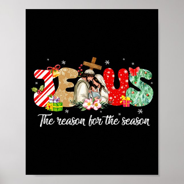Poster Christmas Jesus Is The Reason For The Season Jesus (Devant)