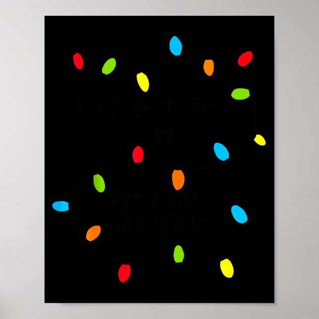 Poster Christmas Lights Fun Holiday Novelty Bulb Strands  (Devant)