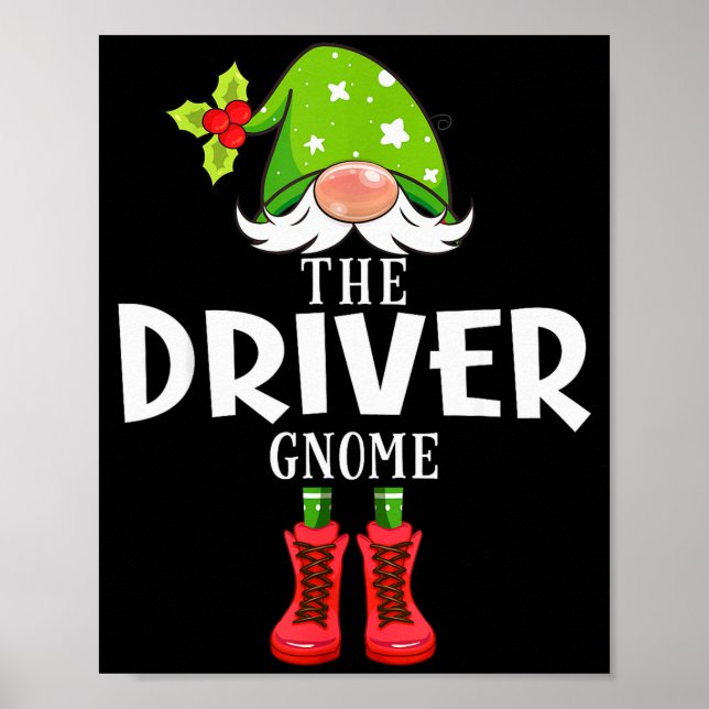 Poster Christmas Matching Family The Driver Gnome  (Devant)